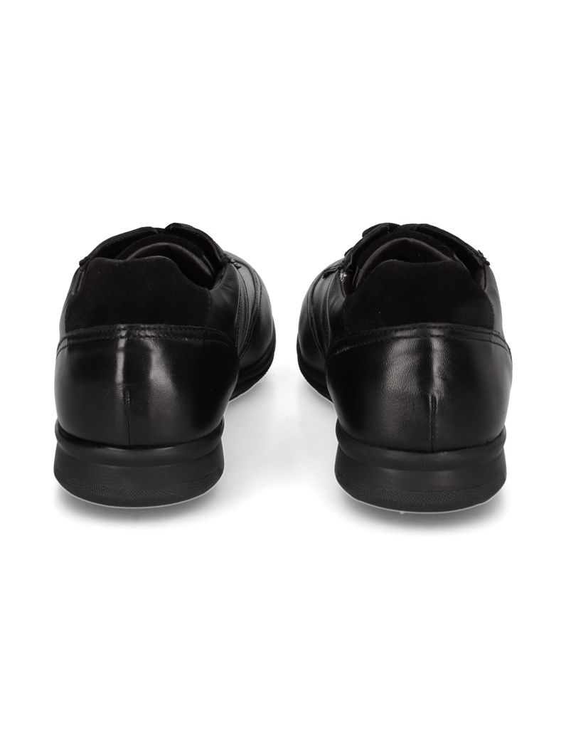 Lazzarini-Glattleder-Schnürer-sportiv-schwarz