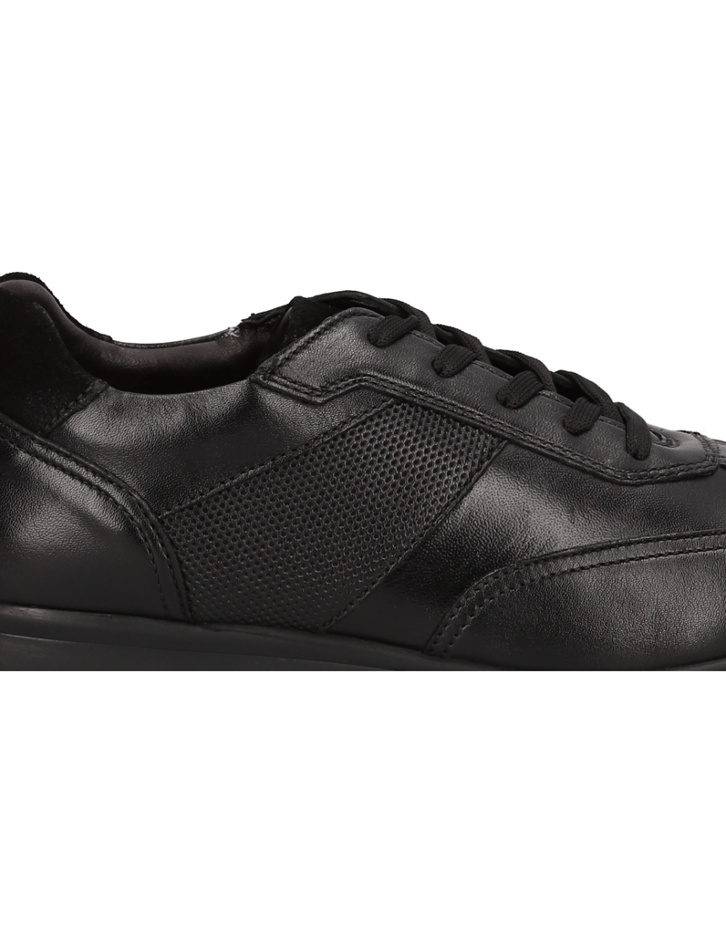 Lazzarini-Glattleder-Schnürer-sportiv-schwarz