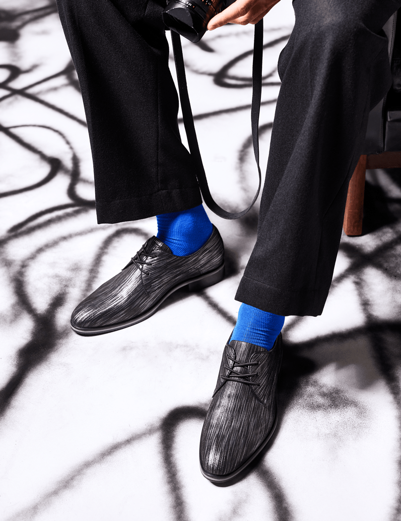 Lazzarini-čevlji-na-vezalke-črna