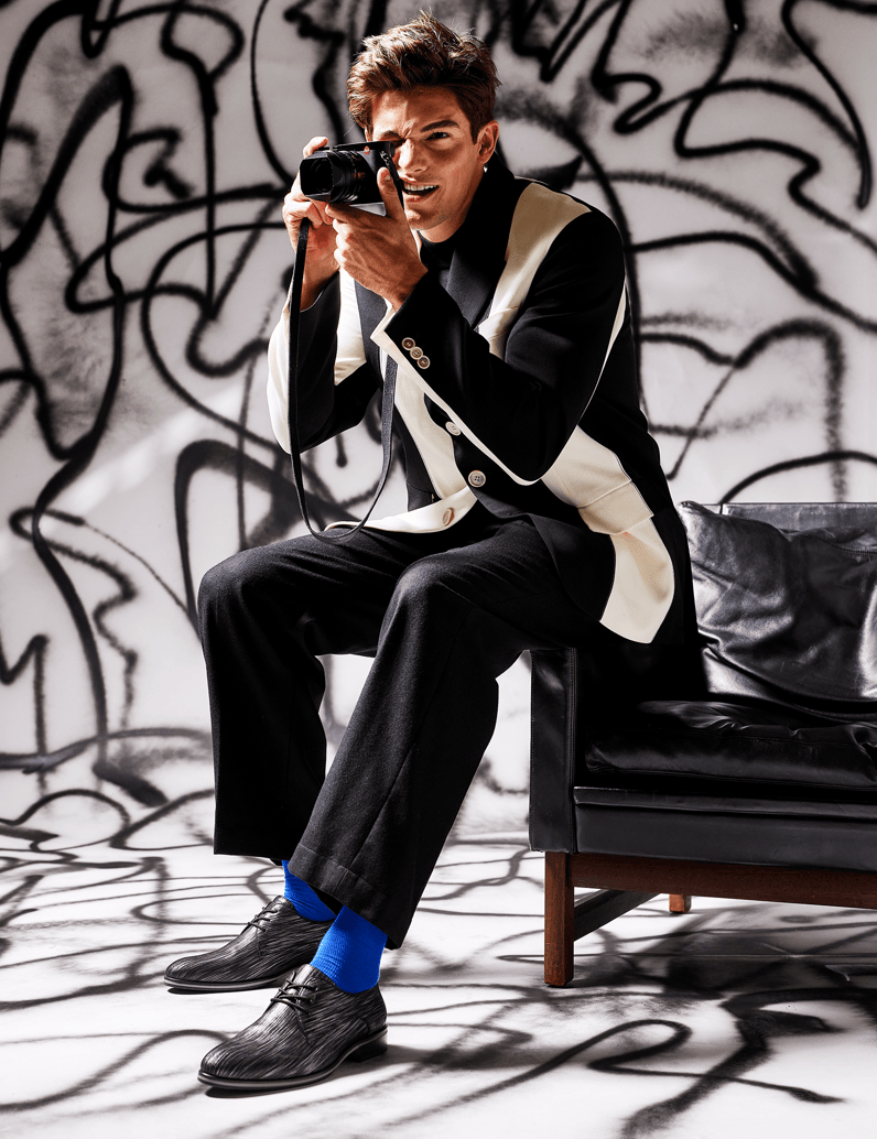 Lazzarini-čevlji-na-vezalke-črna