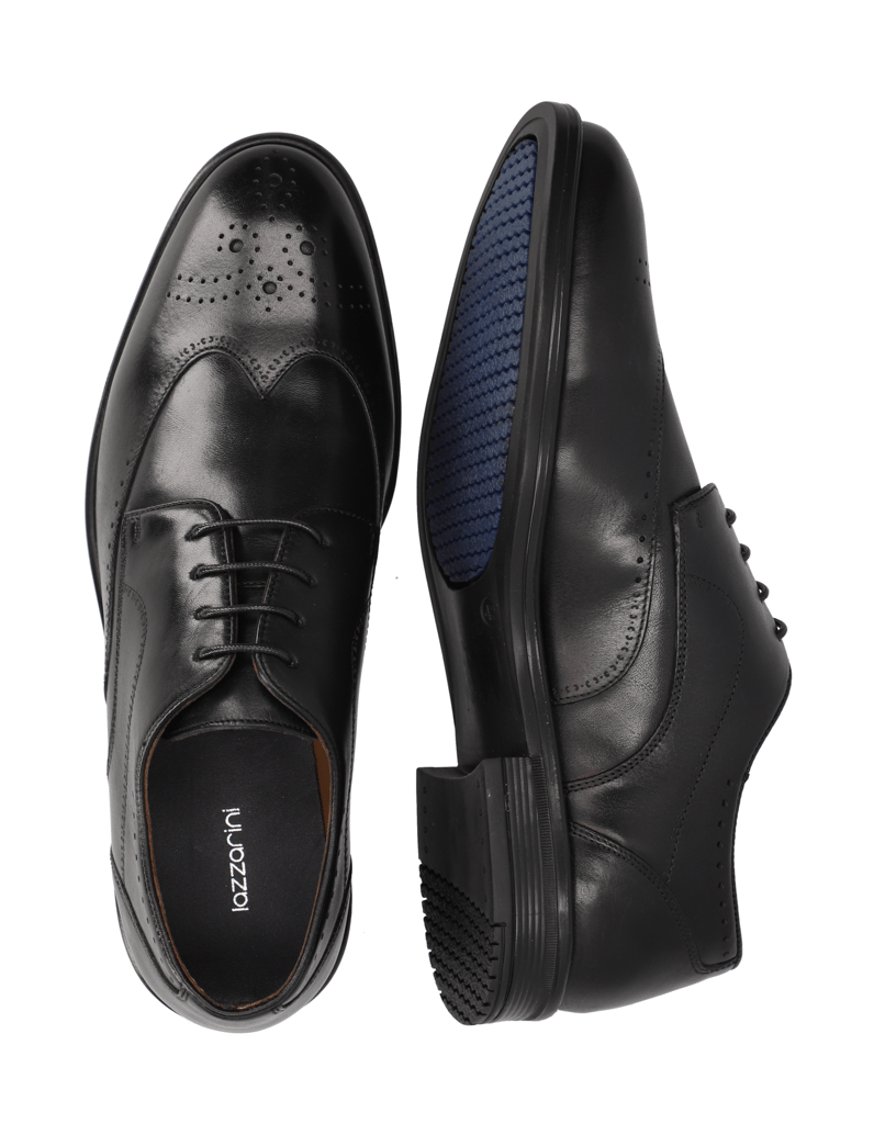 Lazzarini-hladká-kůže-elegantní-polobotky-černá