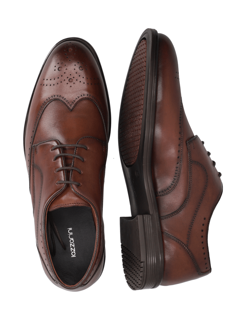 Lazzarini-gladko-usnje-čevlji-na-vezalke-črna