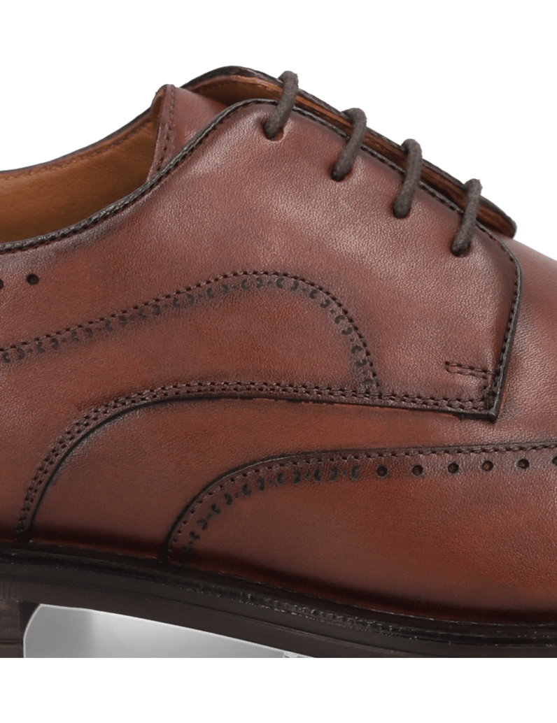 Lazzarini-gladko-usnje-čevlji-na-vezalke-črna