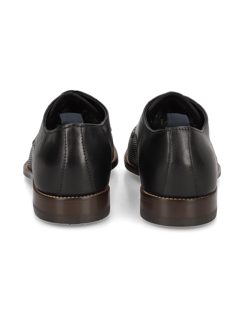 Lazzarini-gladko-usnje-čevlji-na-vezalke-črna