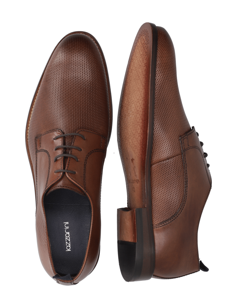 Lazzarini-gladko-usnje-čevlji-na-vezalke-črna