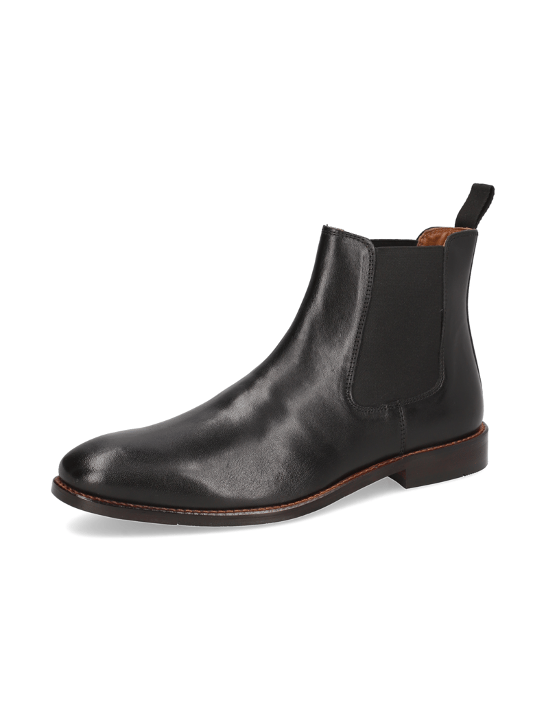 Lazzarini-Glattleder-Chelsea-čierna