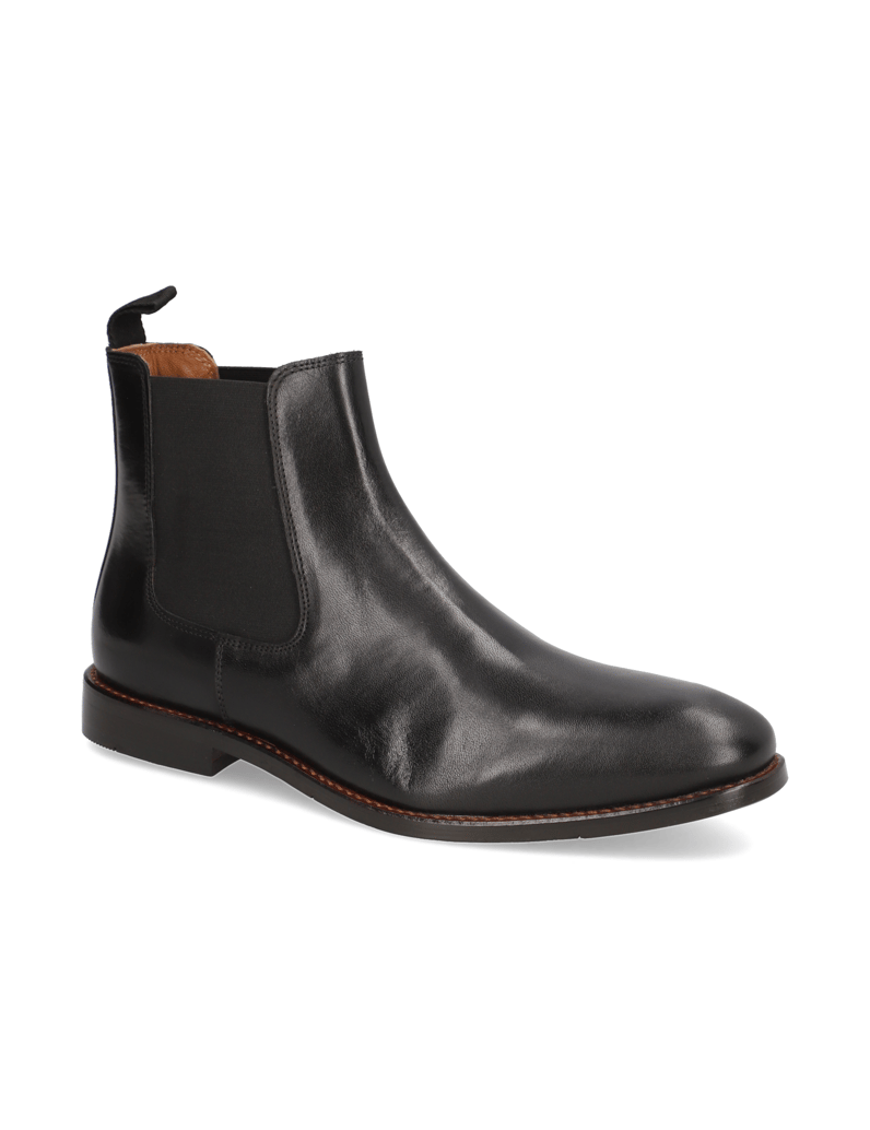 Lazzarini-Glattleder-Chelsea-čierna