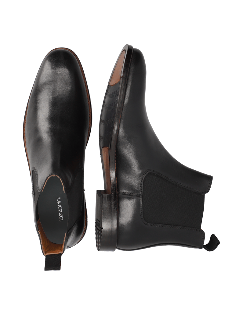 Lazzarini-Glattleder-Chelsea-čierna