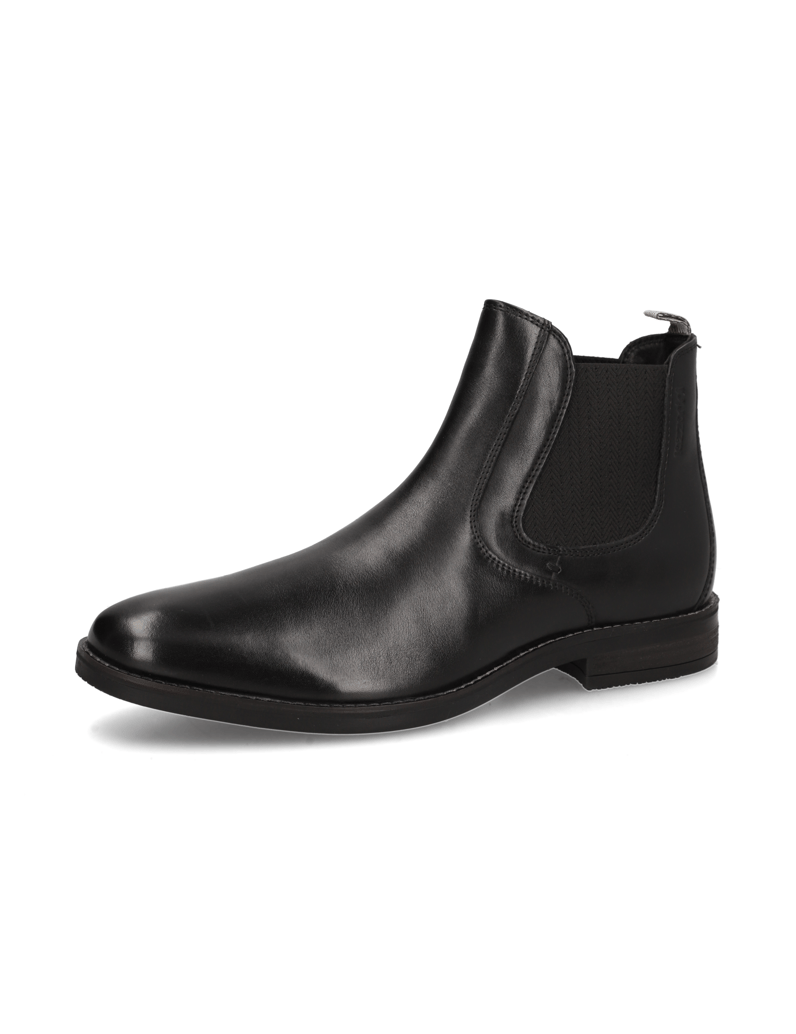 Lazzarini-Glattleder-Chelsea-Boot-schwarz