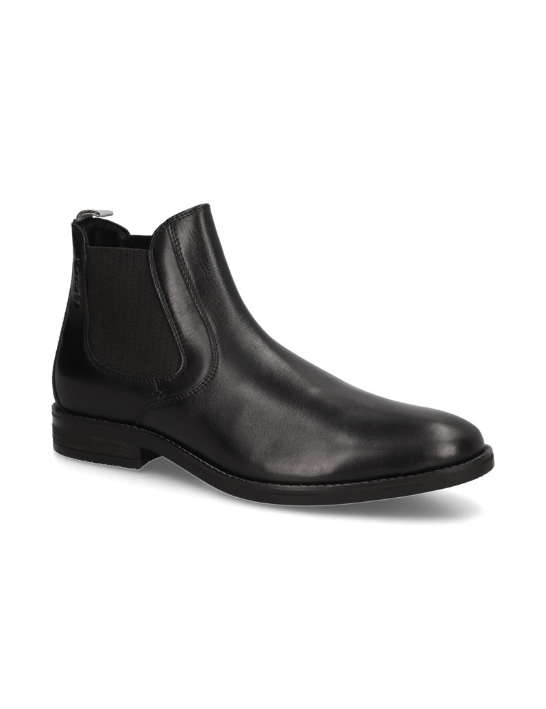 Lazzarini-Glattleder-Chelsea-Boot-schwarz