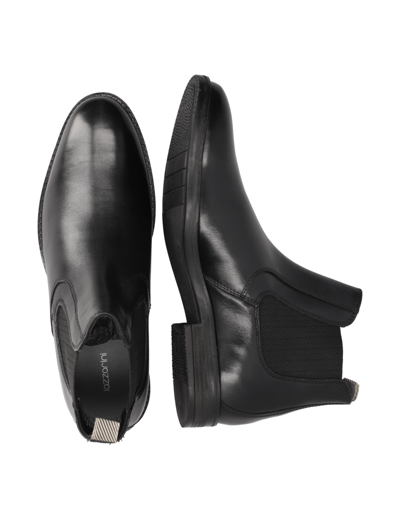 Lazzarini-Glattleder-Chelsea-Boot-schwarz