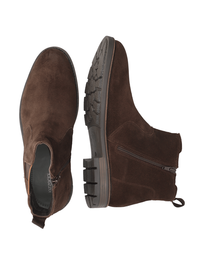 Lazzarini-Veloursleder-Chelsea-Boot-schwarz