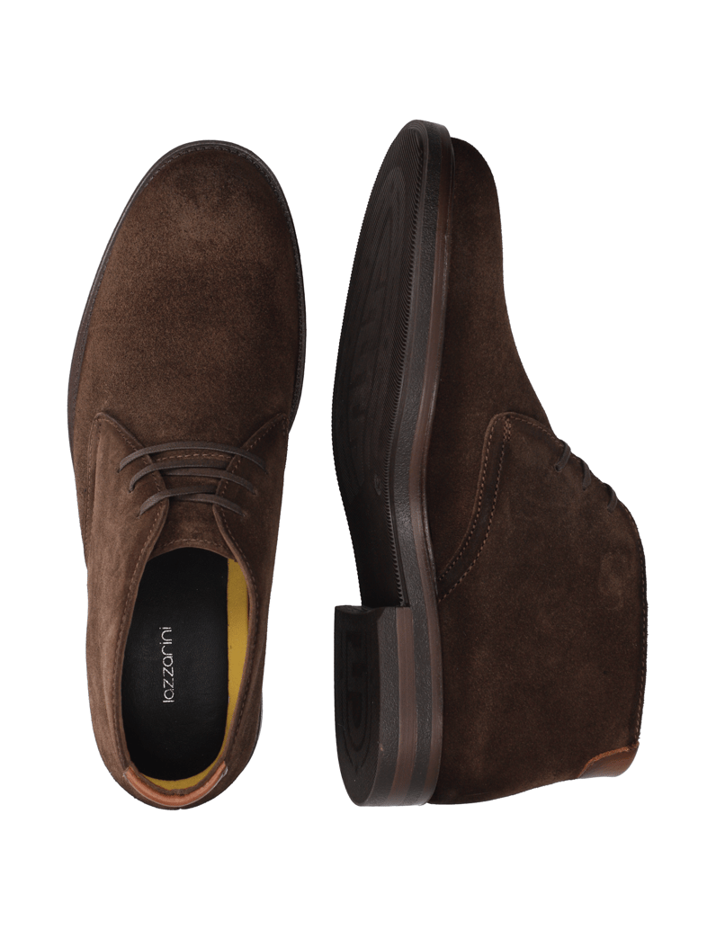 Lazzarini-velur-kotníčkové-boty-černá