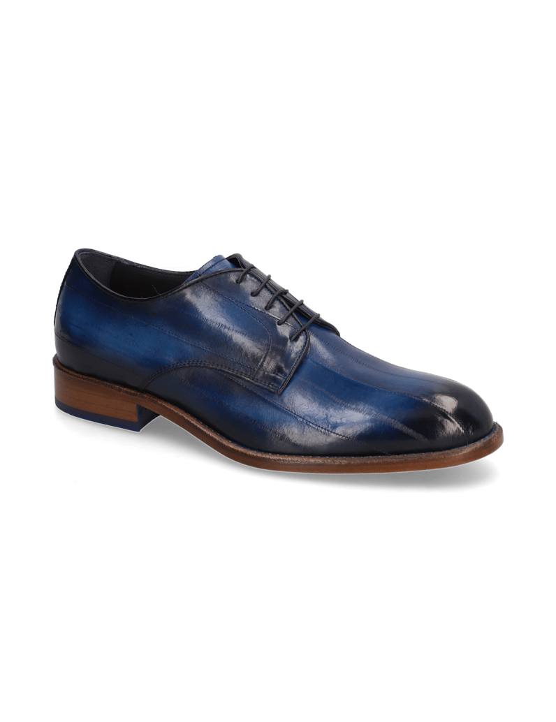 D.H.Pollak-Glattleder-Schnürer-elegant-blau