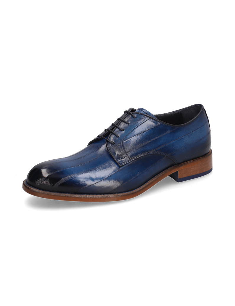D.H.Pollak-Glattleder-Schnürer-elegant-blau