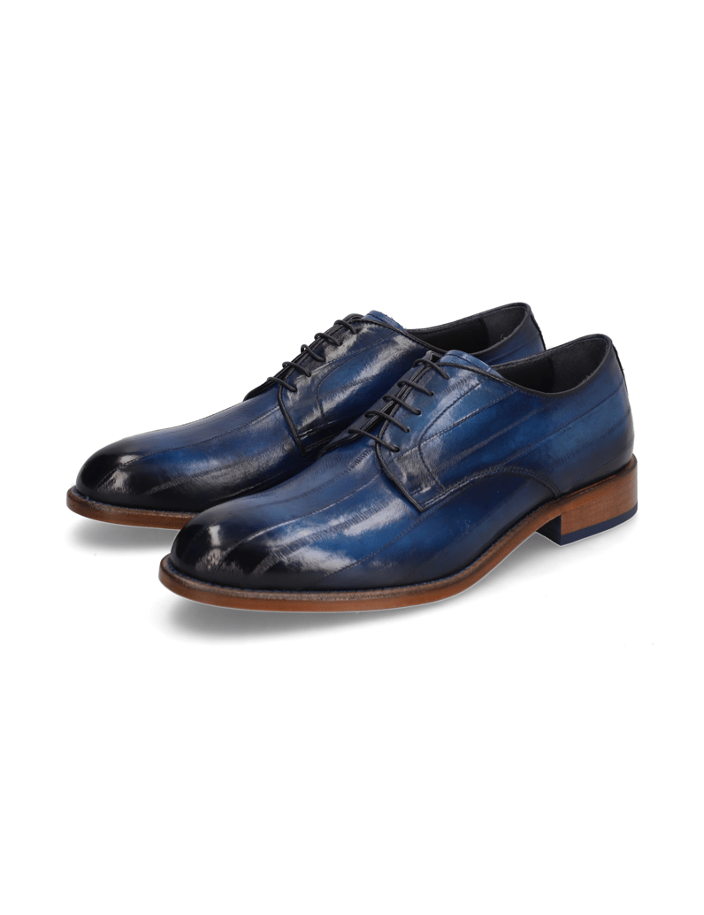 D.H.Pollak-Glattleder-Schnürer-elegant-blau