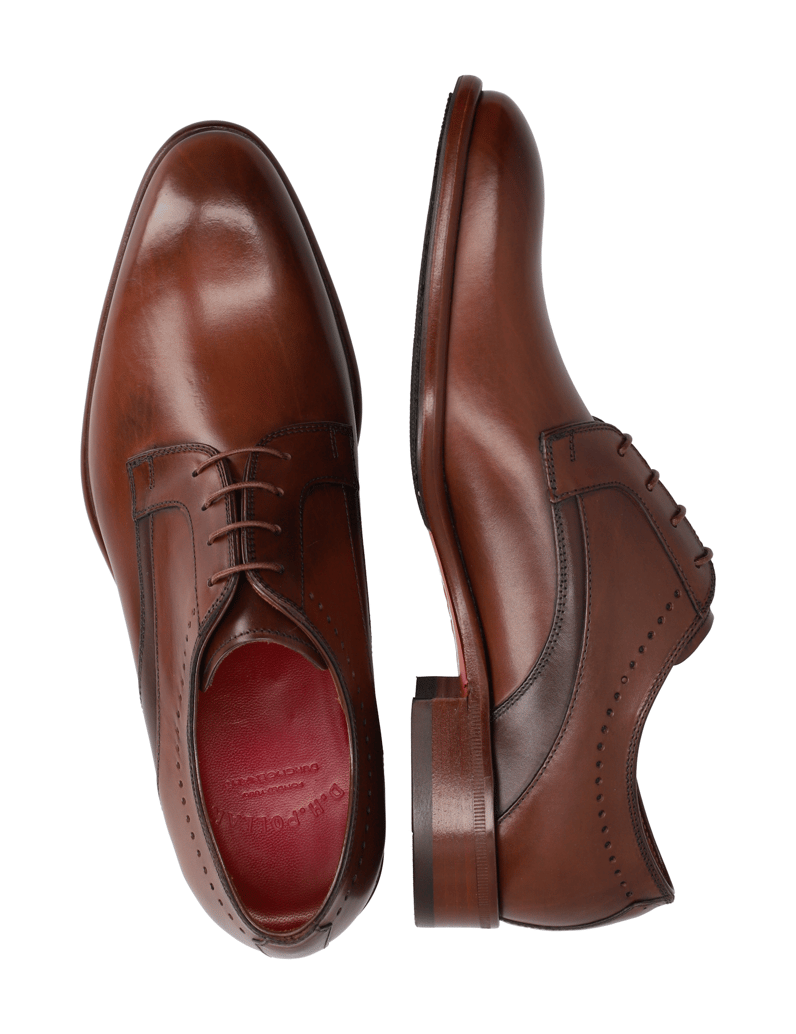 D.H.Pollak-gladko-usnje-čevlji-na-vezalke-rjava