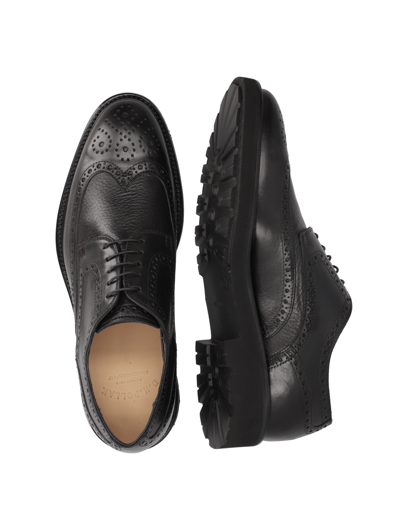 D.H.Pollak-kombinacija-usnja-čevlji-na-vezalke-črna