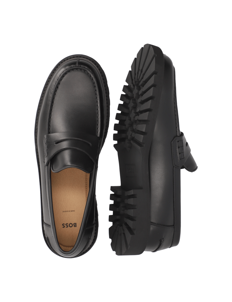 BOSS-klasické-nazouvací-boty-černá