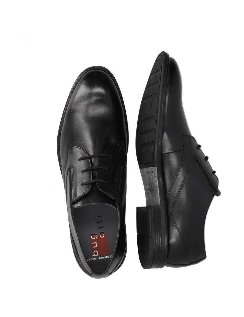 BUGATTI-elegantná-šnurovacia-obuv-čierna