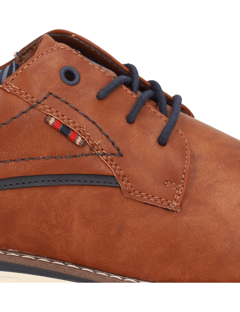 RELIFE-imitácia-kože-Elegantná-šnurovacia-koňaková