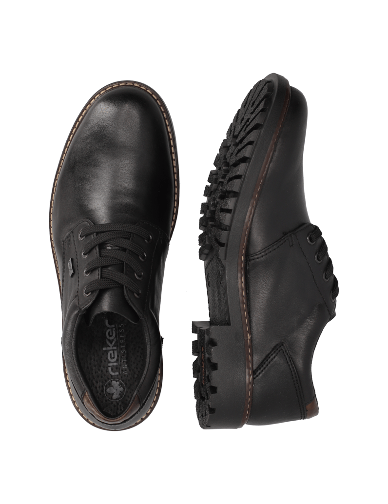 Rieker-Glattleder-Schnürer-sportiv-schwarz