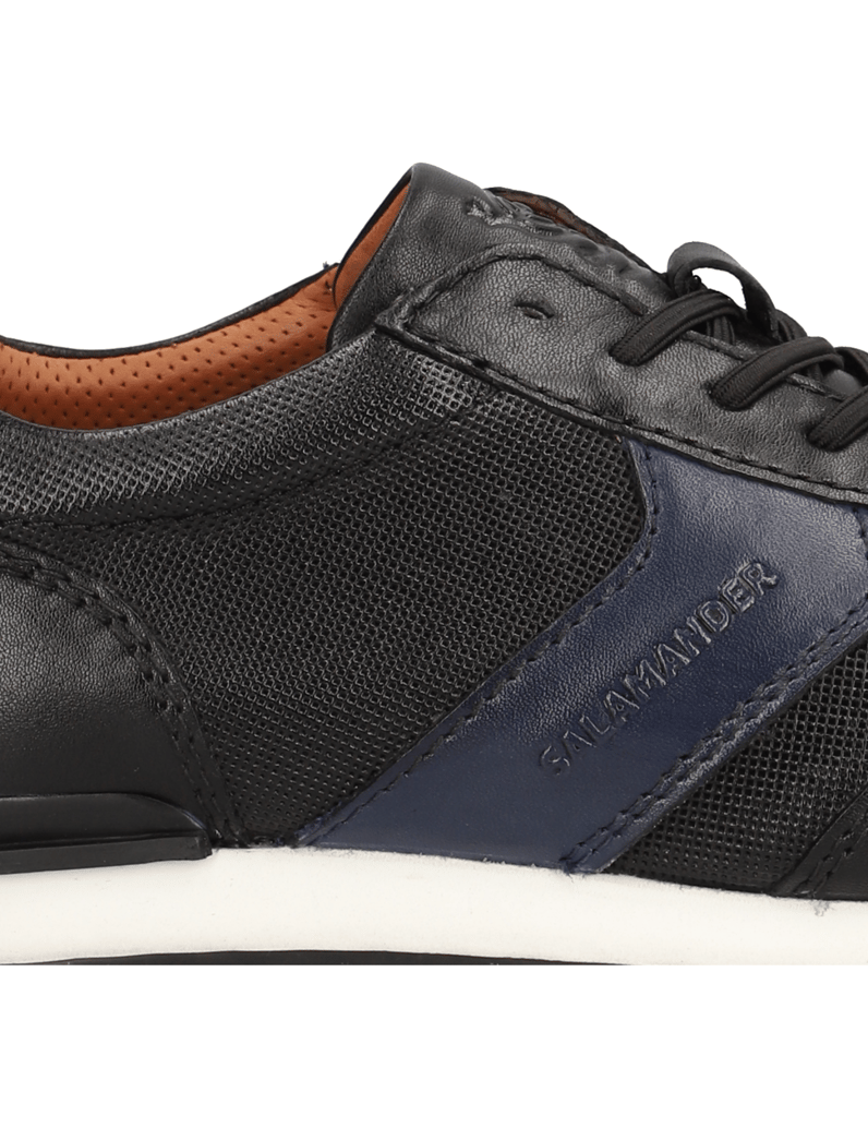 Salamander-gladko-usnje-športni-čevlji-na-vezalke-črna