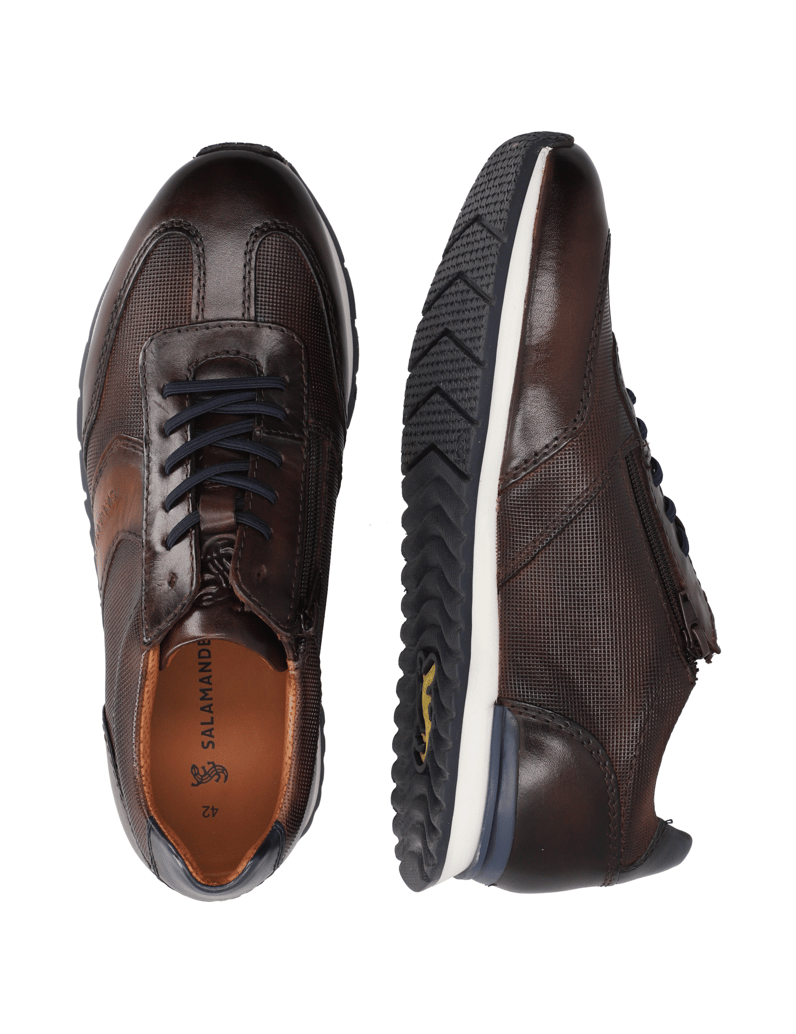 Salamander-gladko-usnje-športni-čevlji-na-vezalke-črna