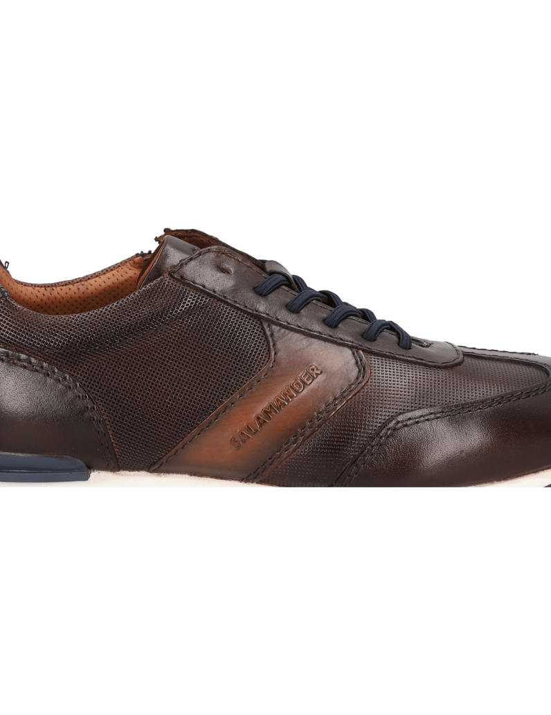 Salamander-gladko-usnje-športni-čevlji-na-vezalke-črna