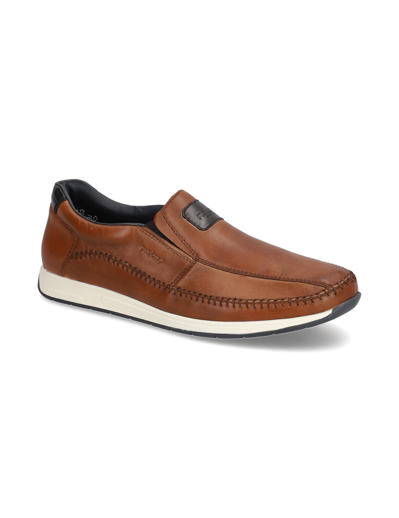 Rieker-Glattleder-Slipper-sportiv-cognac