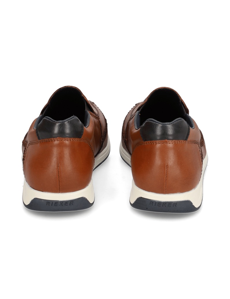 Rieker-Glattleder-Slipper-sportiv-cognac