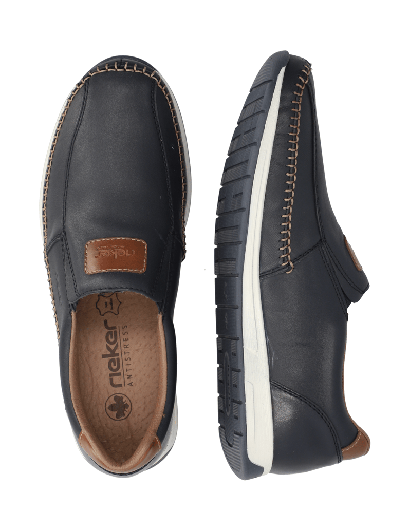 Rieker-Glattleder-Slipper-sportiv-cognac