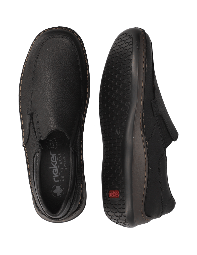 Rieker-hladká-kůže-sportovní-nazouvací-boty-černá