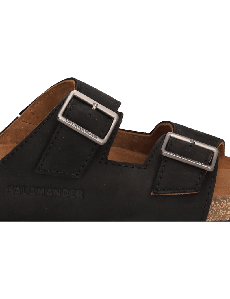 Salamander-hladká-kůže-pantofle-černá