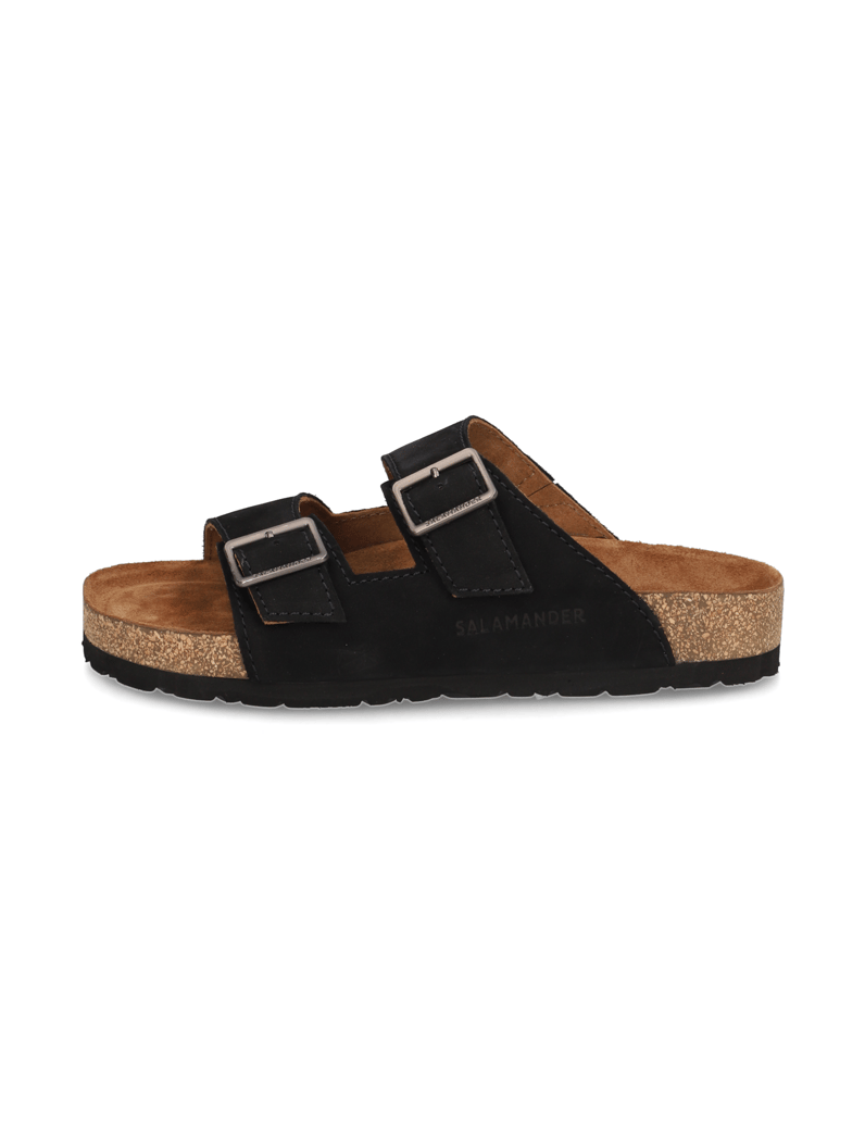 Salamander-nubuk-pantofle-černá