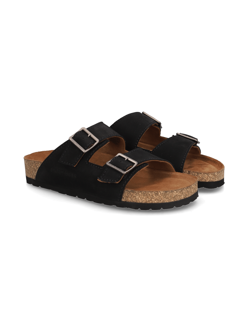 Salamander-nubuk-pantofle-černá