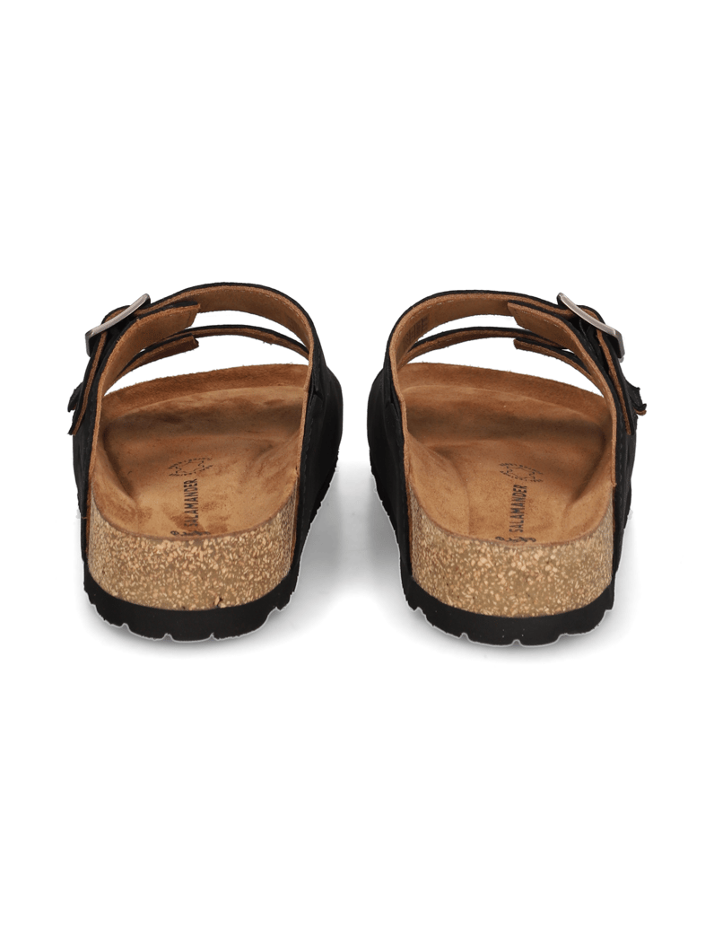 Salamander-nubuk-pantofle-černá