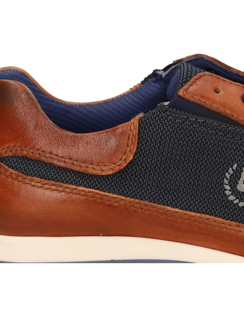 BUGATTI-Lederkombination-Schnürer-sportiv-cognac