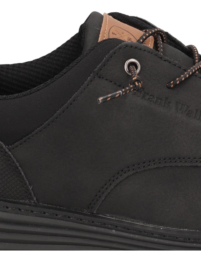 Frank-Walker-Lederimitat-Schnürer-sportiv-schwarz