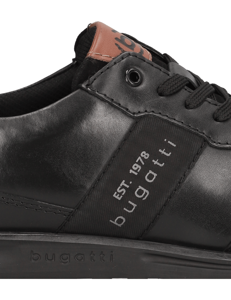 BUGATTI-DENIM-hladká-kůže-sportovní-polobotky-černá