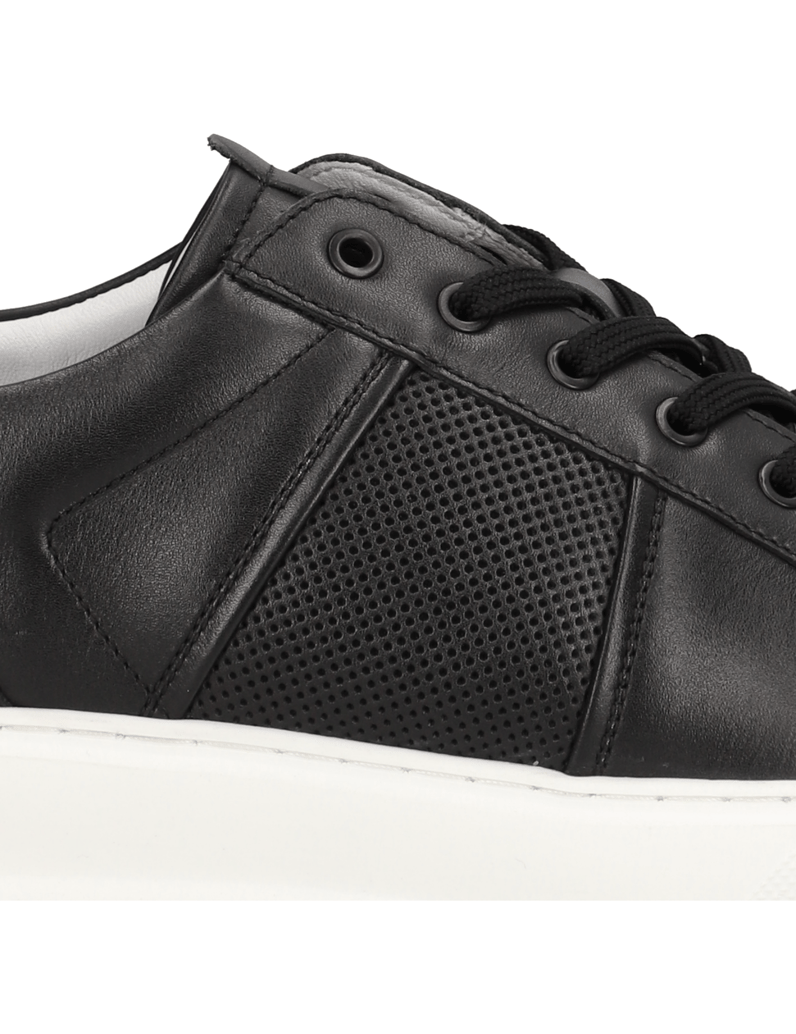 Pat-Calvin-Glattleder-Sneaker-schwarz