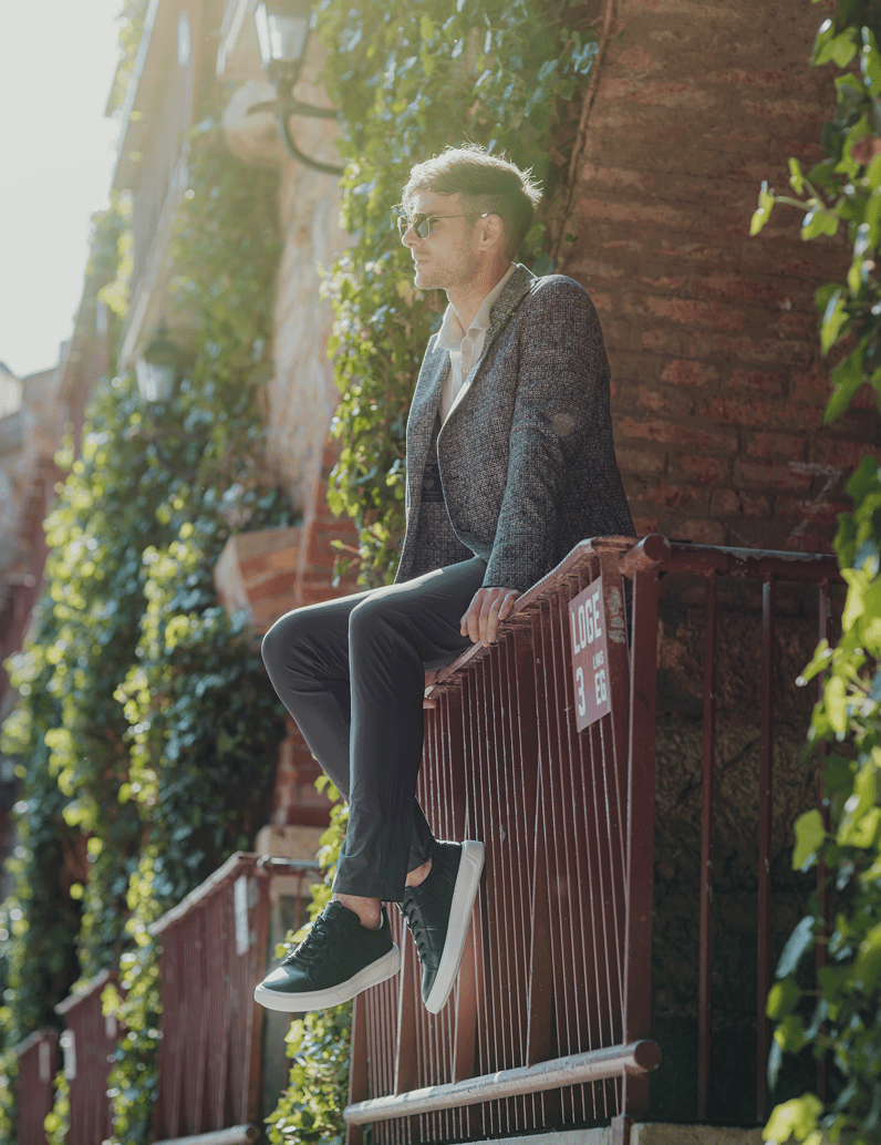 Pat-Calvin-Glattleder-Sneaker-schwarz