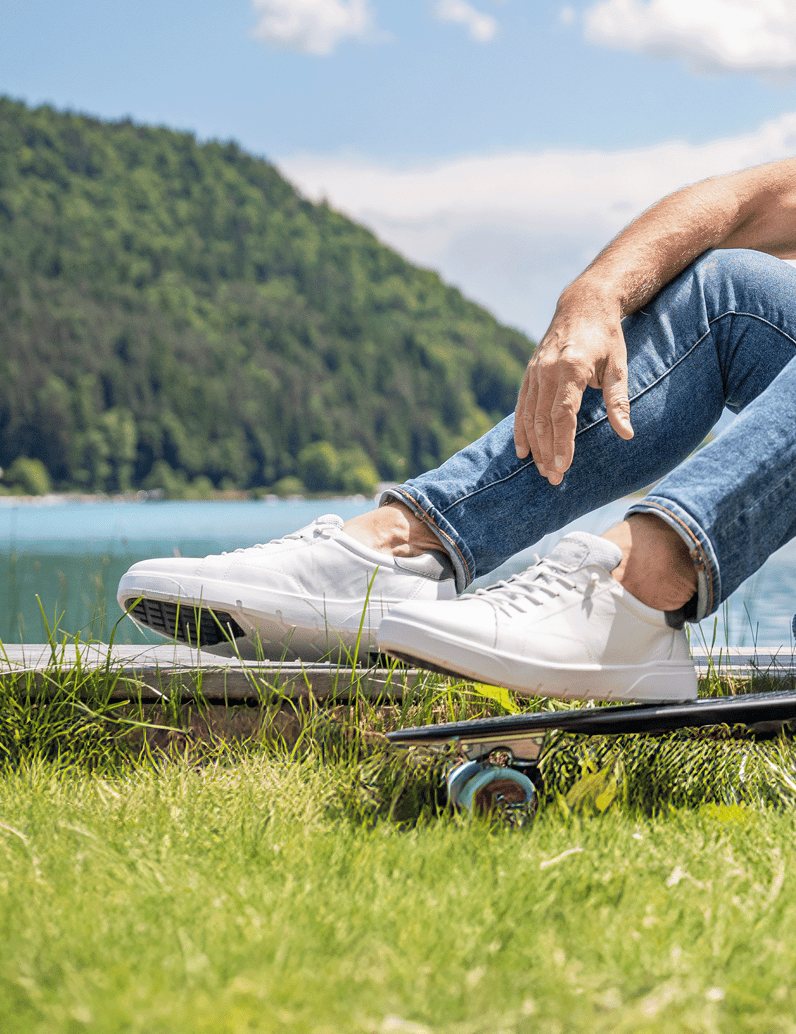 Pat-Calvin-hladká-kůže-tenisky-hnědá