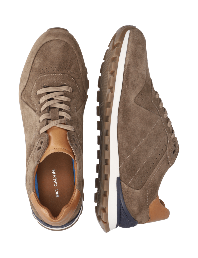 Pat-Calvin-Veloursleder-Sneaker-oliv