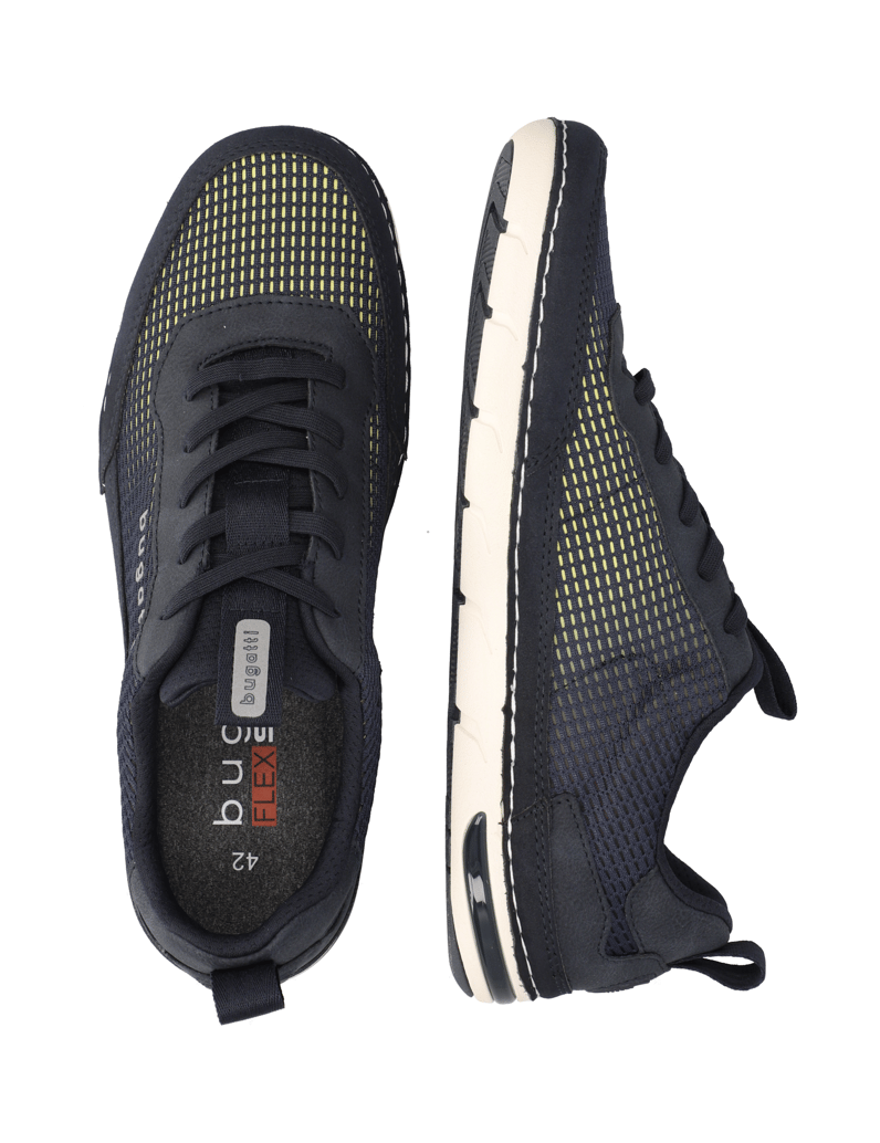 BUGATTI-DENIM-tekstil-športni-čevlji-na-vezalke-modra