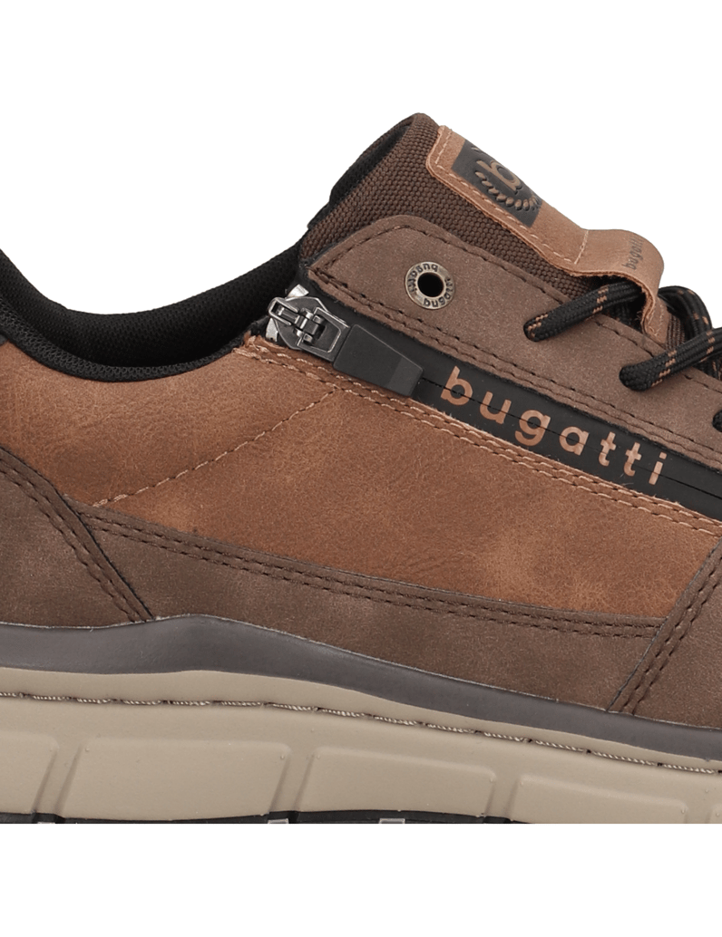 BUGATTI-DENIM-sportová-šnurovacia-obuv-hnedá