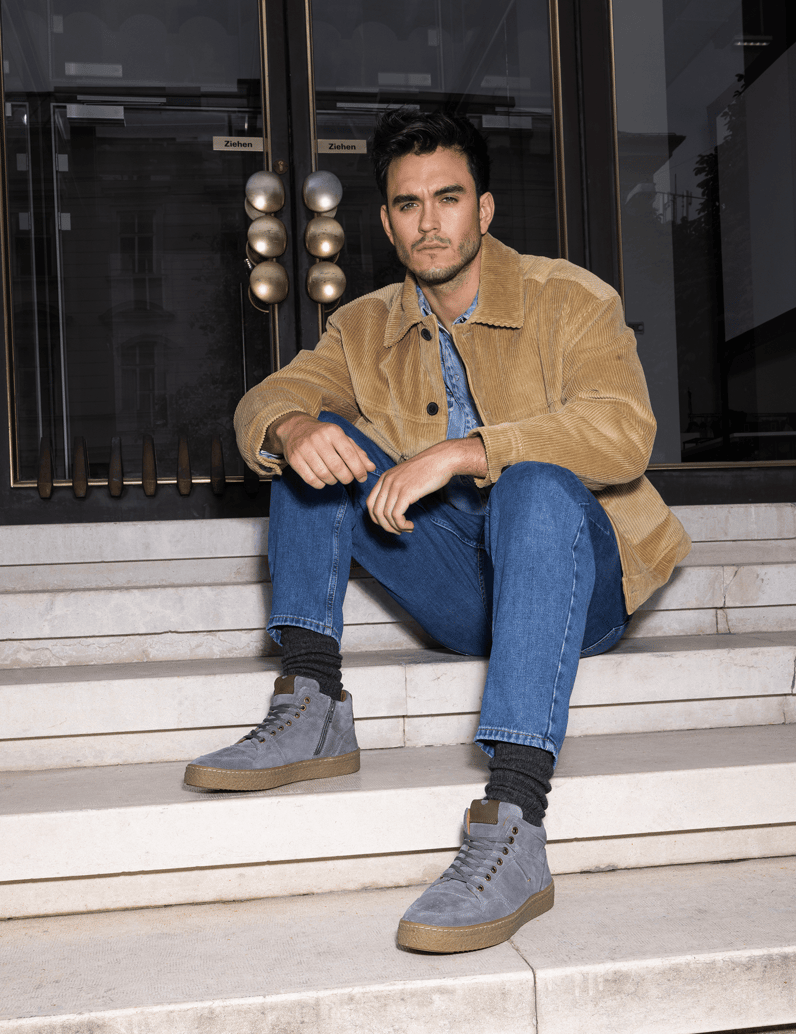 Pat-Calvin-Veloursleder-Sneaker-Mid-Cut-grau