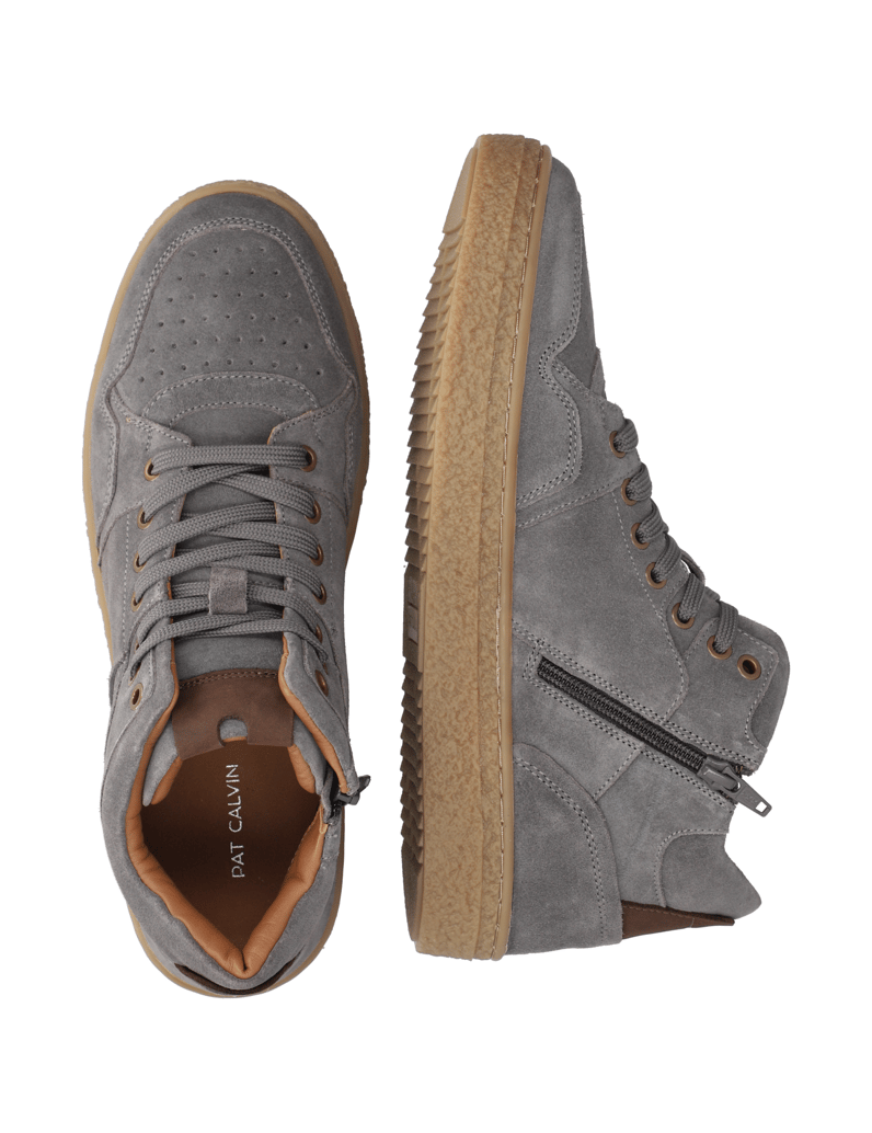 Pat-Calvin-Veloursleder-Sneaker-Mid-Cut-grau