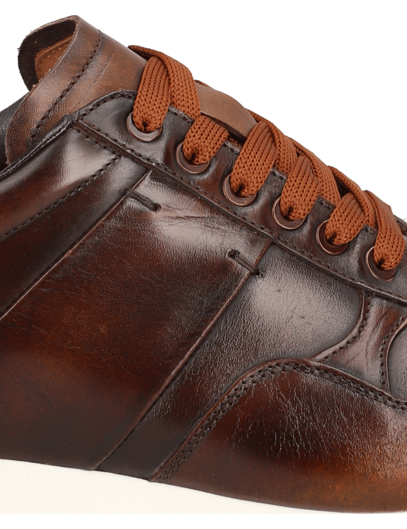 D.H.Pollak-Glattleder-Schnürer-sportiv-braun