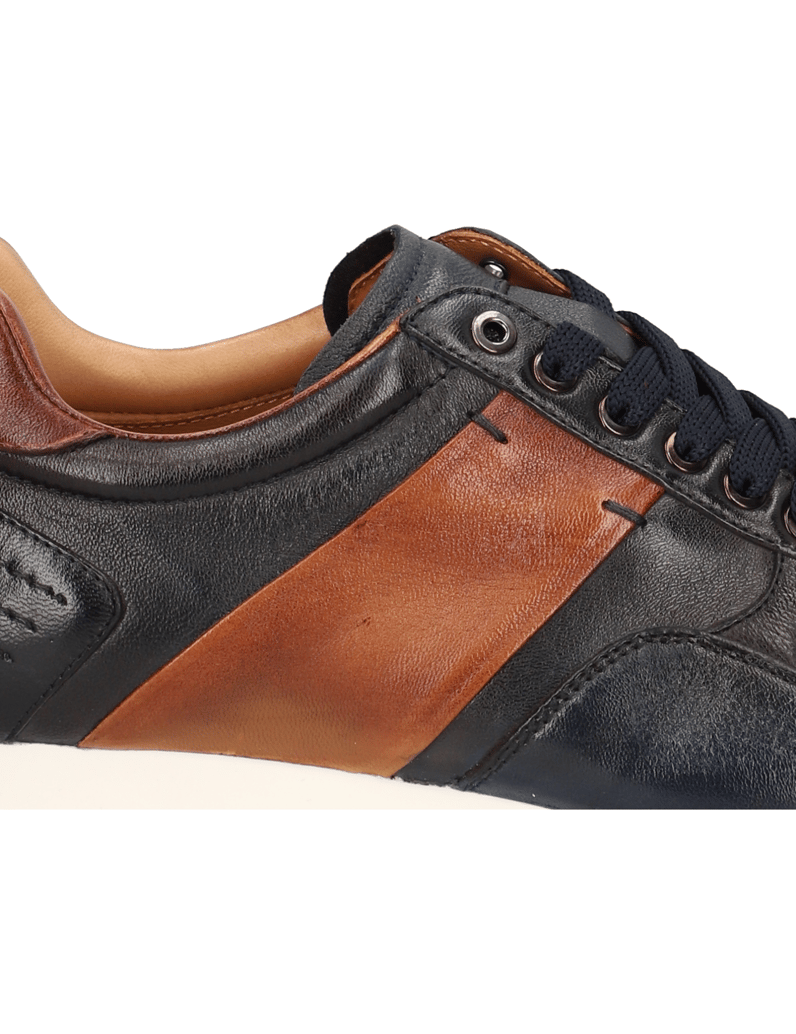 D.H.Pollak-Glattleder-Schnürer-sportiv-braun